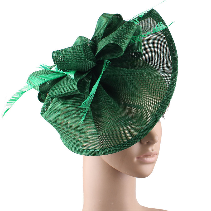 Exaggerated European And American Wind Cover Mesh Hair Accessories Fashion Bride Wedding Accessories Green - Shop at LoveMi