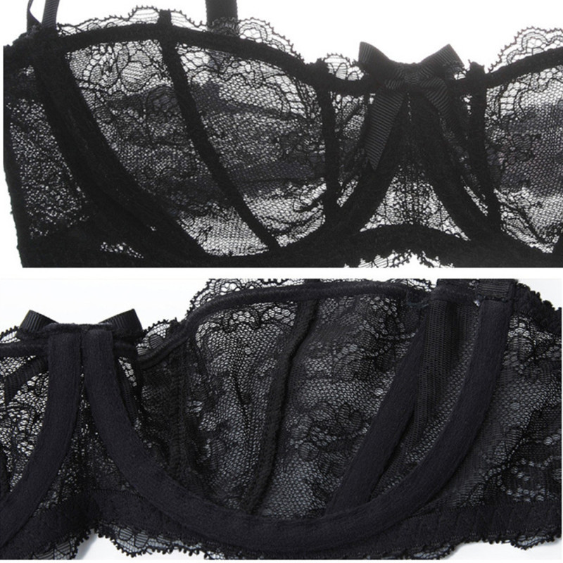 Title 6, Half Cup Lace Bra Set Women