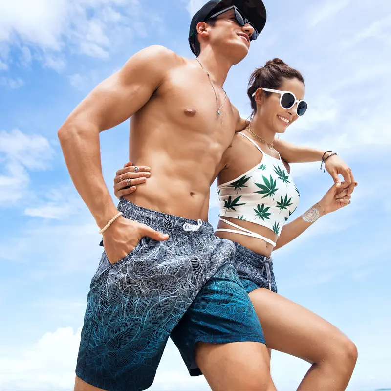 Beach Shorts Quick-drying Loose Five-point Couple Vacation Thin Shorts
