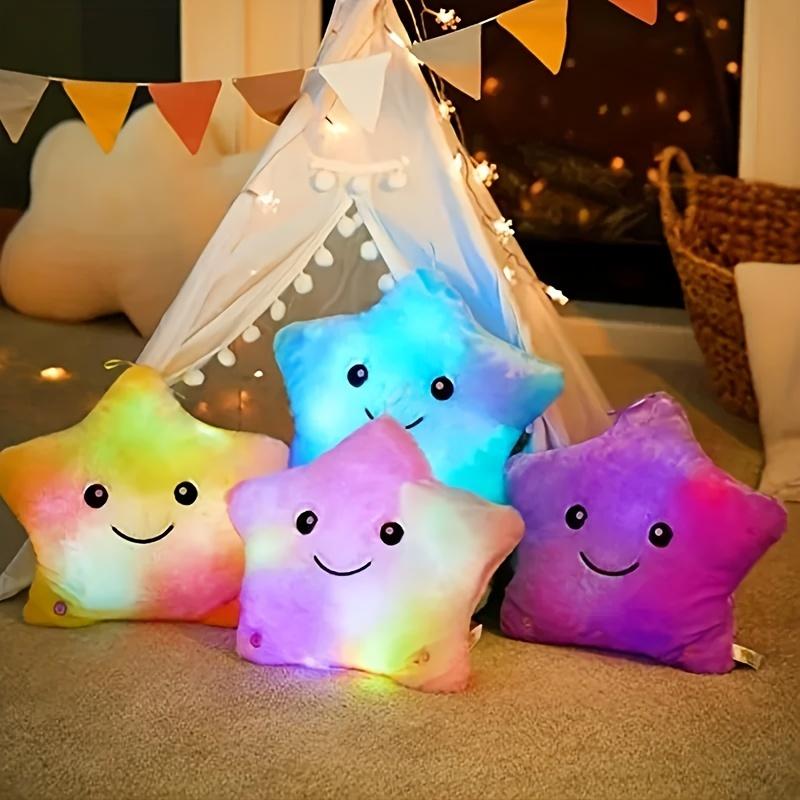 34CM Colorful Luminous Five-pointed Star Pillow Plush Toy Best Decoration 3
