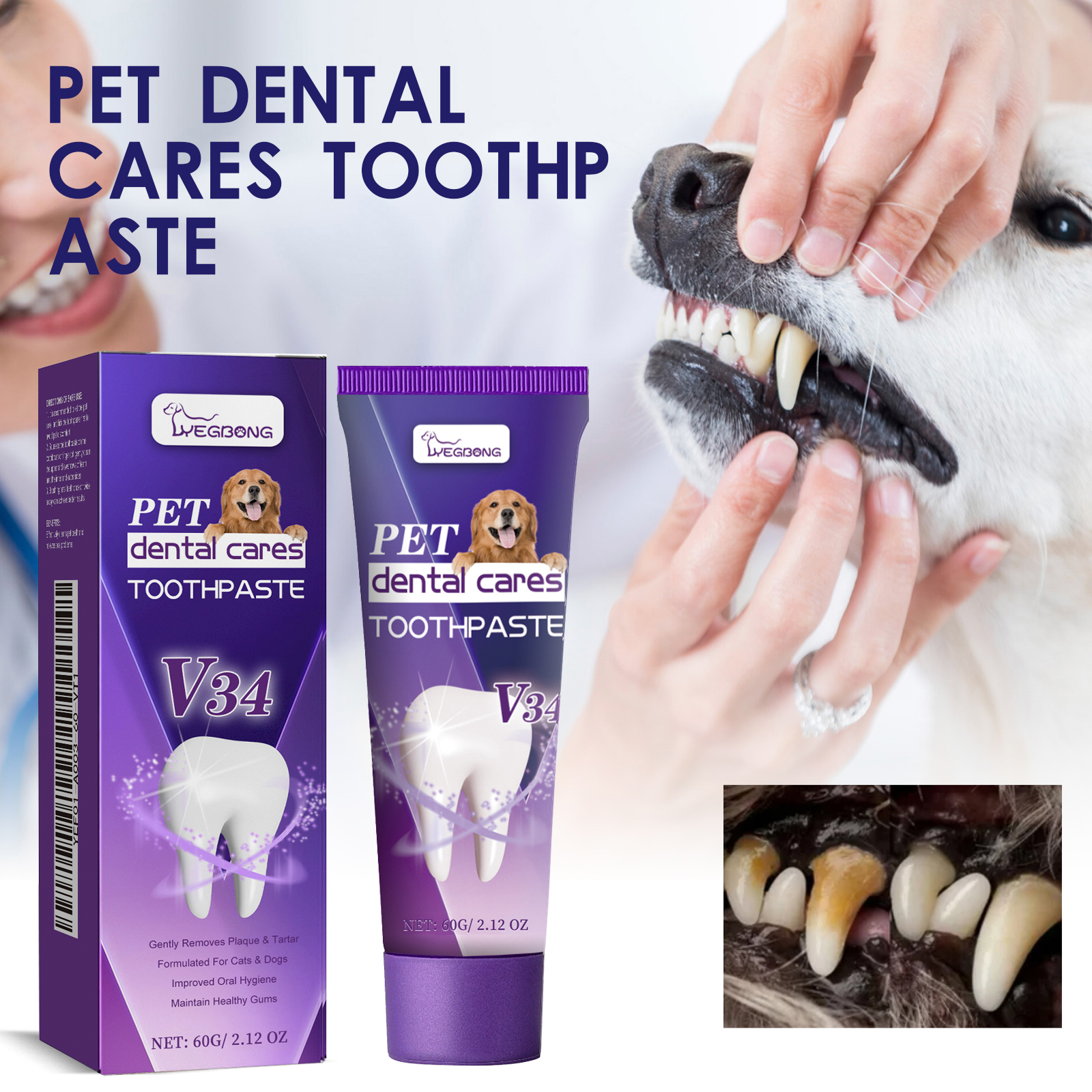 Pet V34 Toothpaste 60g 1box