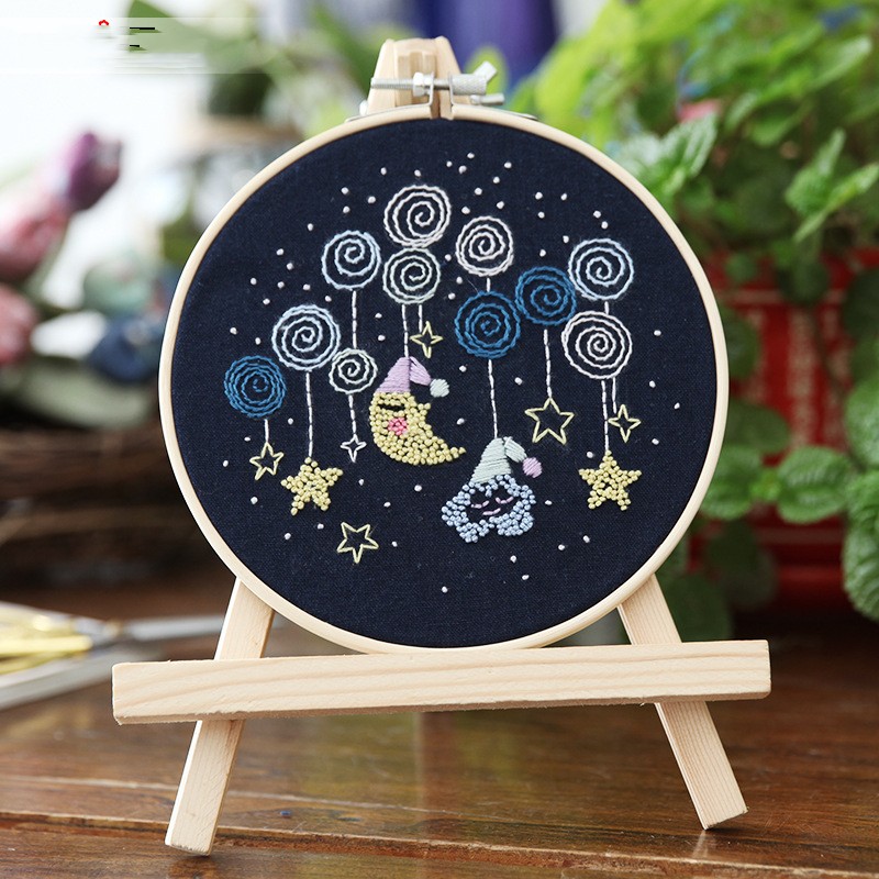 Embroidery Diy Material Bag Handmade Creative Cloth Art Hanging Picture — image 1