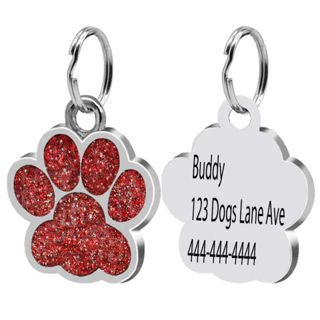 Pet Lover Gift Custom Dog Tag Personalized Flash Red - Shop at LoveMi