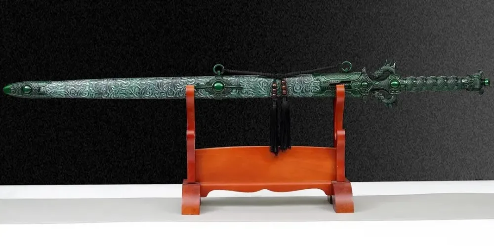 Green Dragon Longquan Sword Bamboo Fengyun High-Manganese Steel Blade