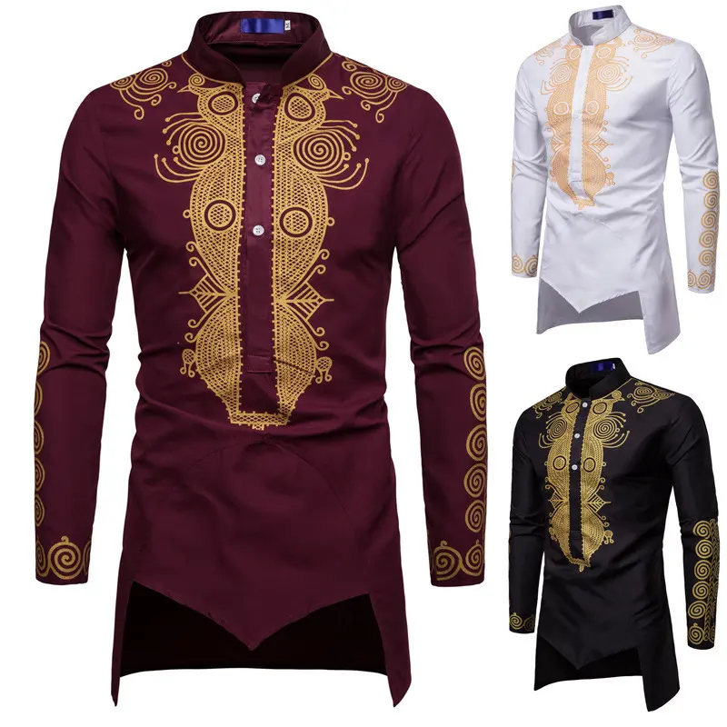 Men Fashion Africa Clothing Long Pullovers African Dress Clothes