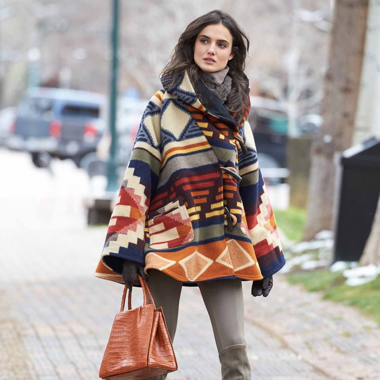 New European And American Women's Long-sleeved Hooded Jacket Print