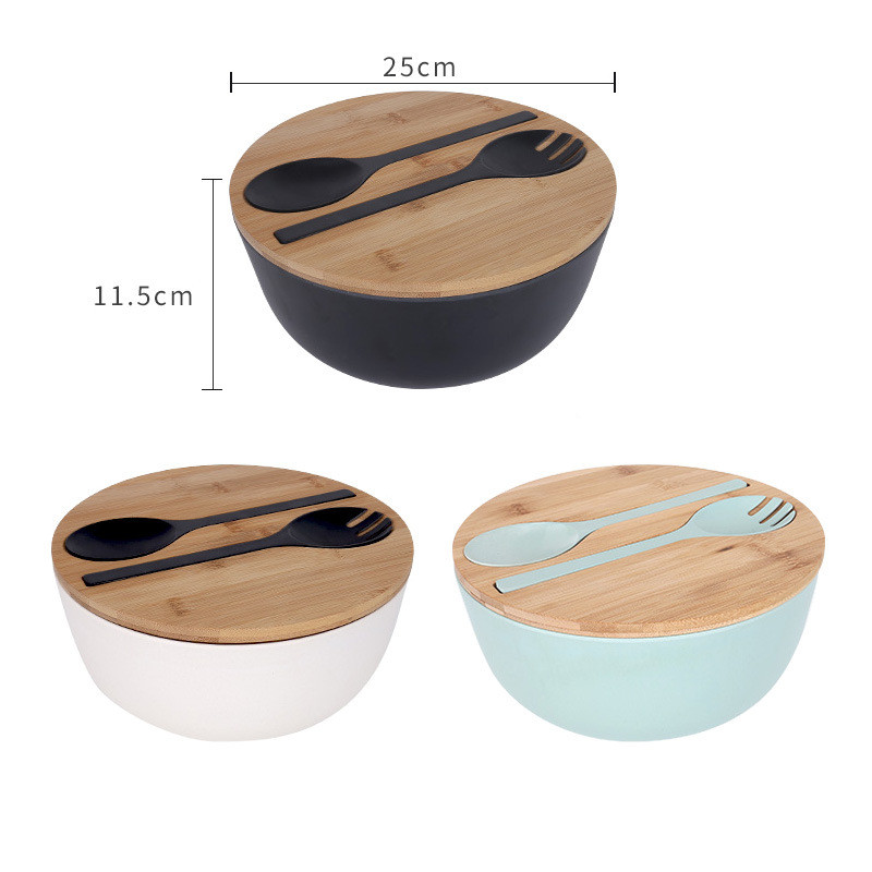 Title 1, Bamboo fiber biodegradable salad bowl