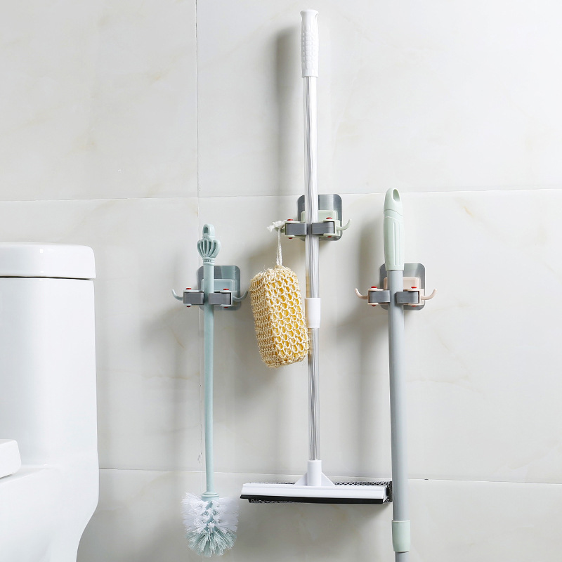 Title 4, Multi-functional Punch-free Wall Hanging Mop Rack