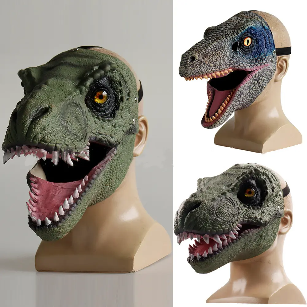 Dinosaur Moving Mouth Latex Mask Headgear Halloween