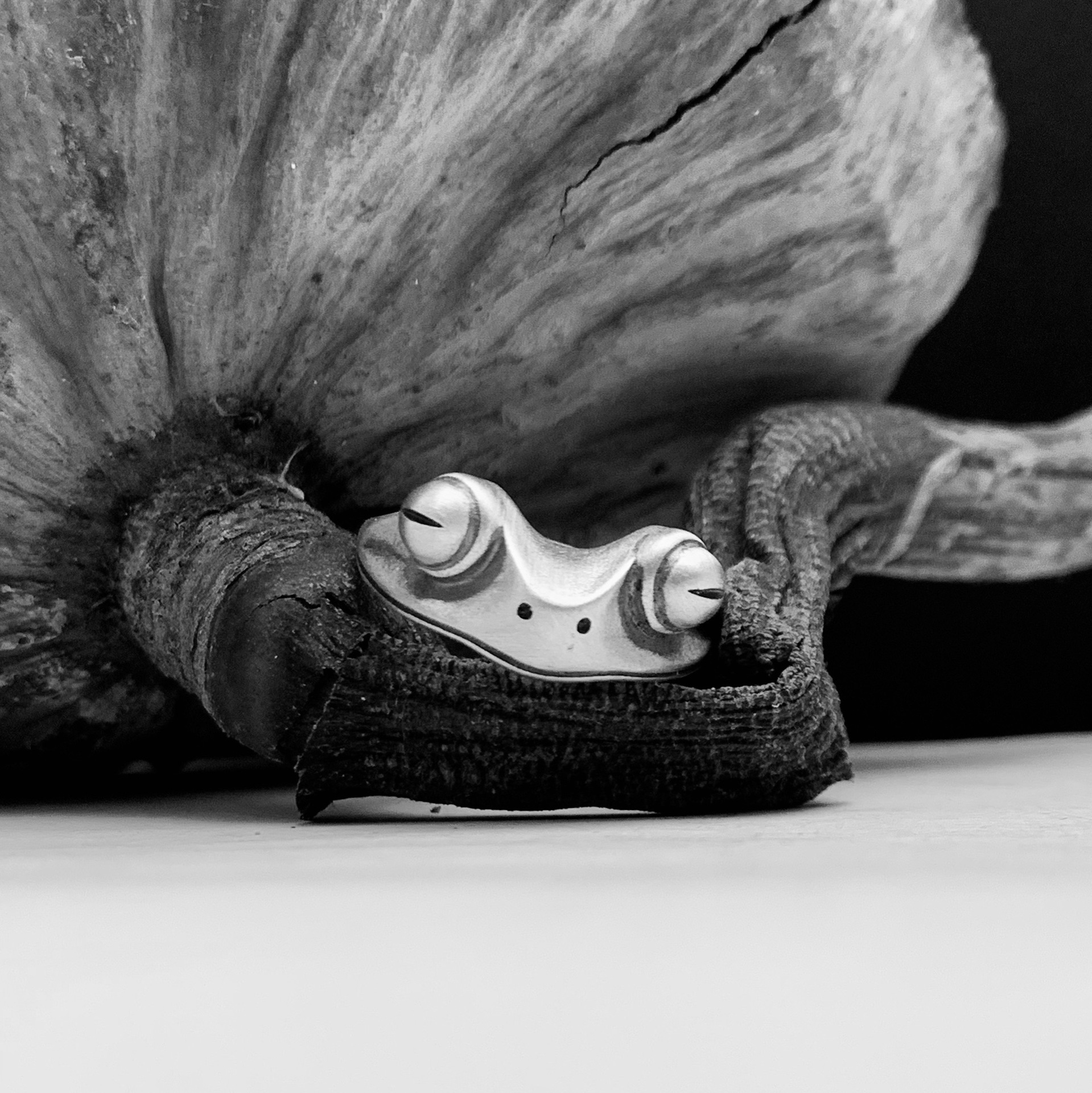 Personality Frog Ring Vintage Craft Silverware