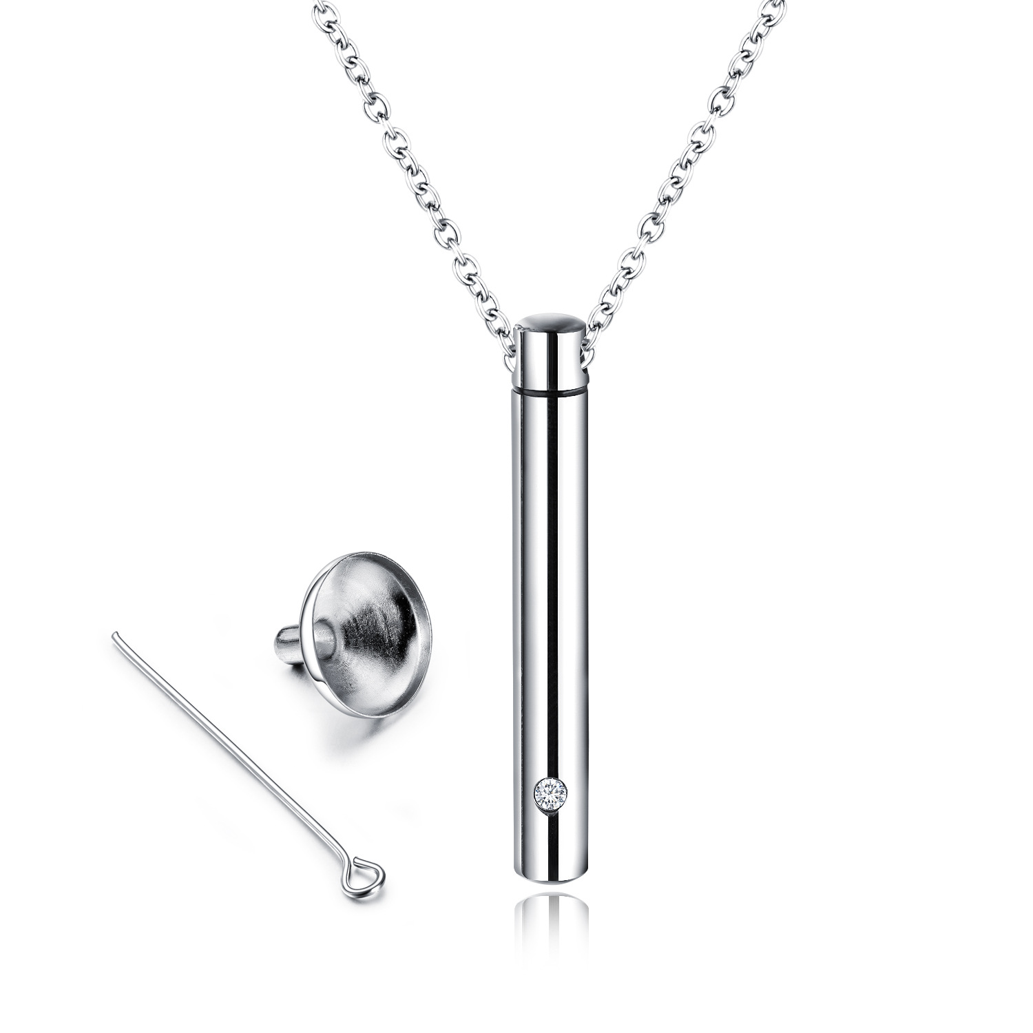 Creative Openable Stainless Steel Perfume Bottle Pendant