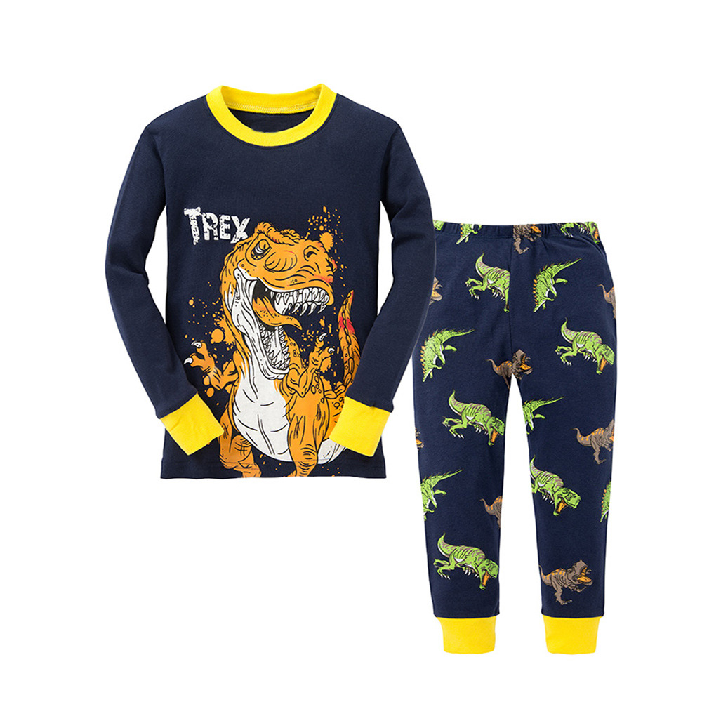 Title 6, Cartoon Dinosaur Print Pajama Set