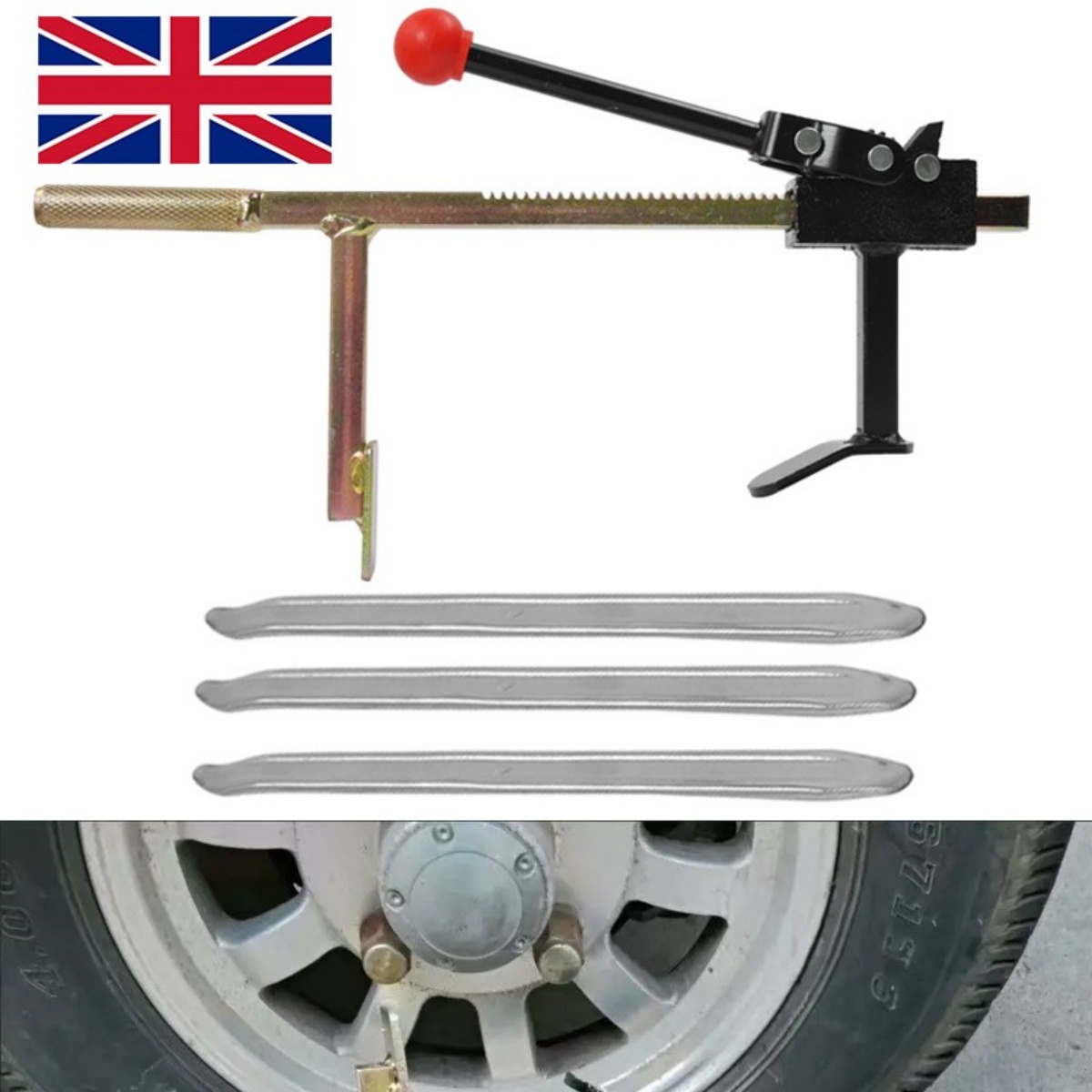 Portable Manual Tire Changer Bead Breaker Levers Garage Tool For Car Motorcycle