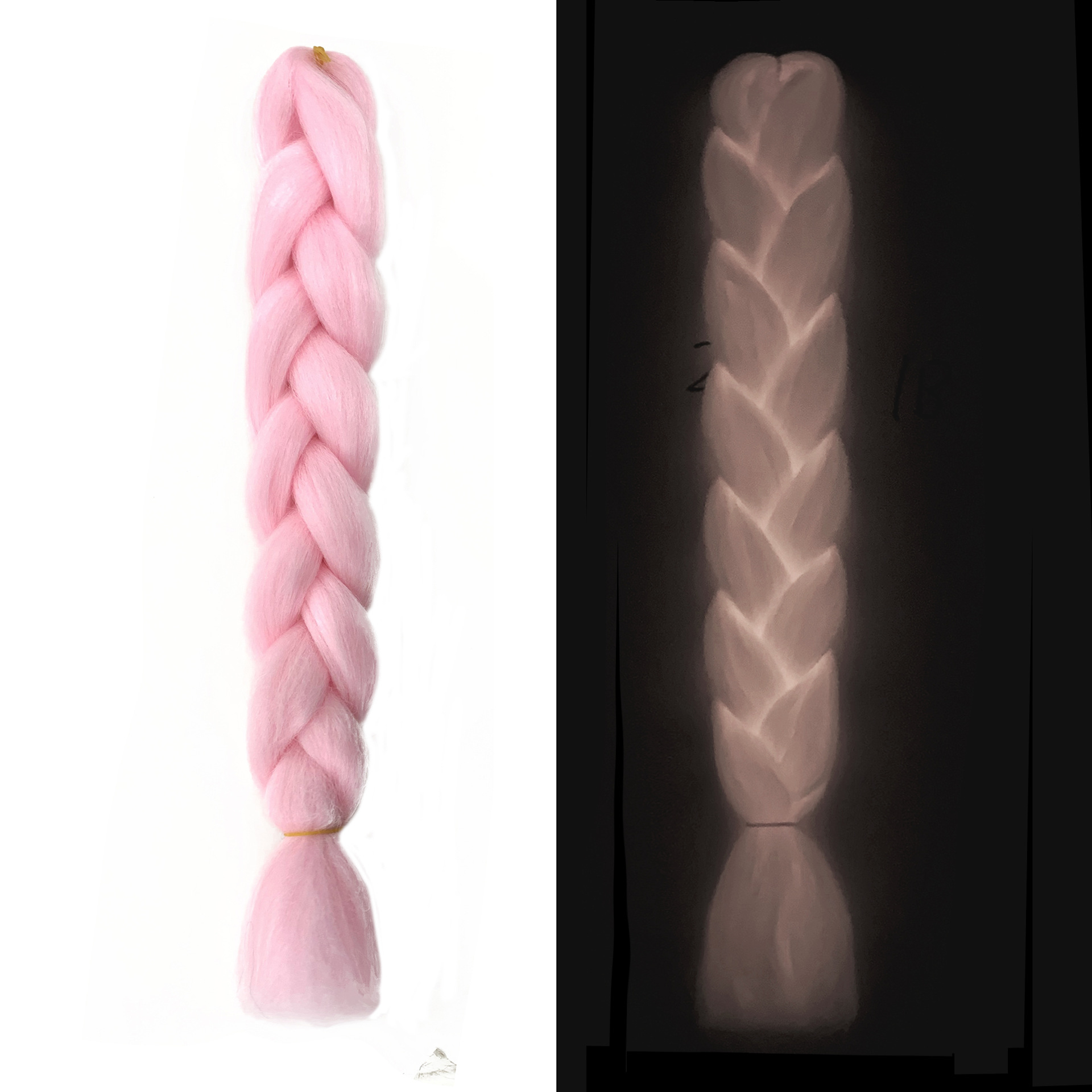 Luminous Fluorescent Chemical Fiber Wig Big Braid — foto 8