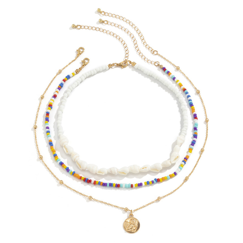 Beach Holiday Shell Beaded Necklace Bohemia