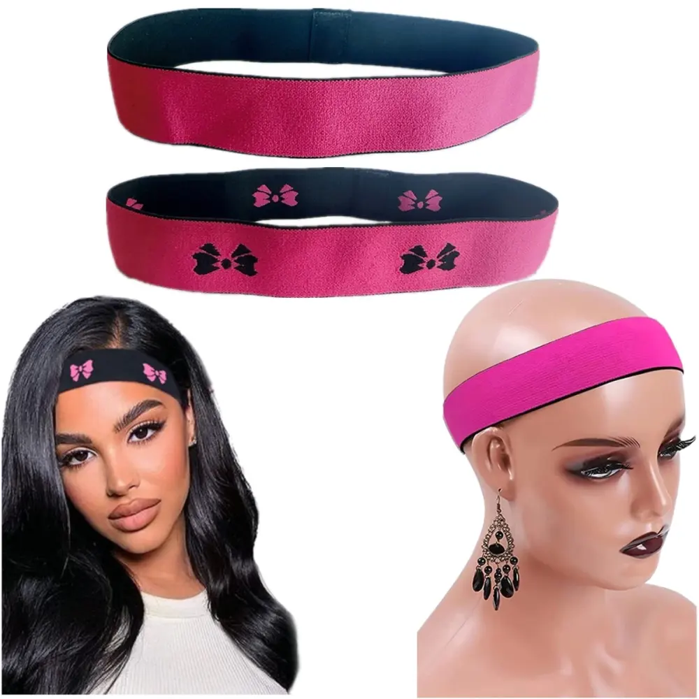 Rose Red Fixing Band Wig Edge Velcro Adjustable Non-slip