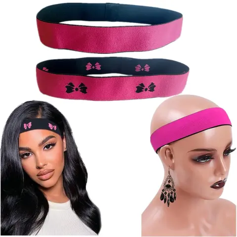 Rose Red Fixing Band Wig Edge Velcro Adjustable Non-slip