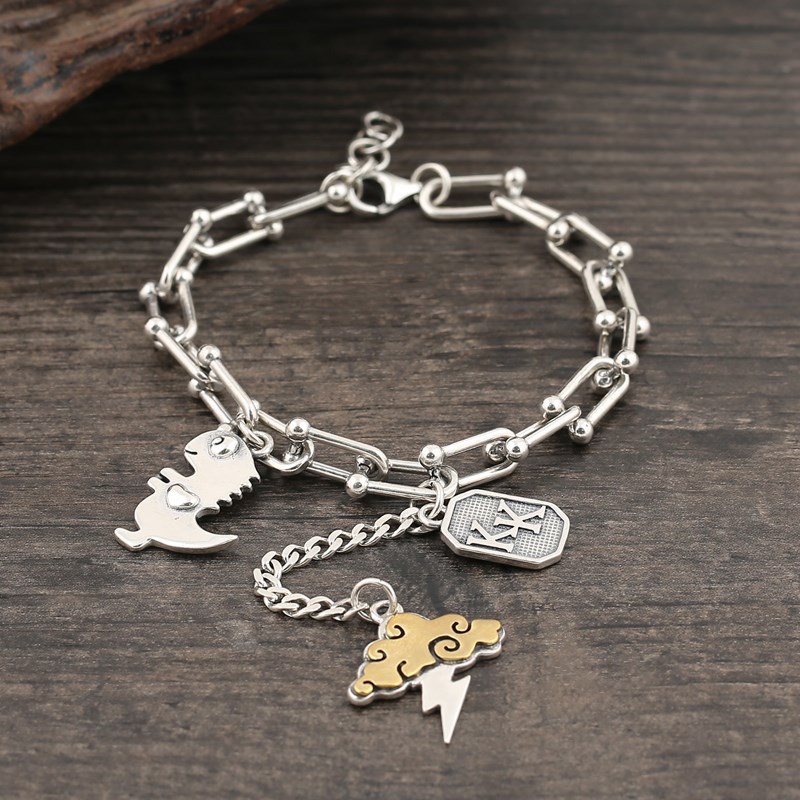 Title 1, Womens Niche Design S925 Dinosaur Sterling Sil...