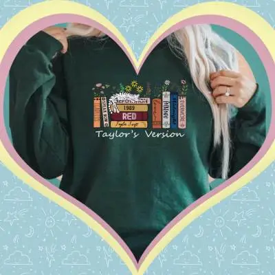 Pattern Women's Round Neck Sweater Long Sleeve Green - Shop at LoveMi