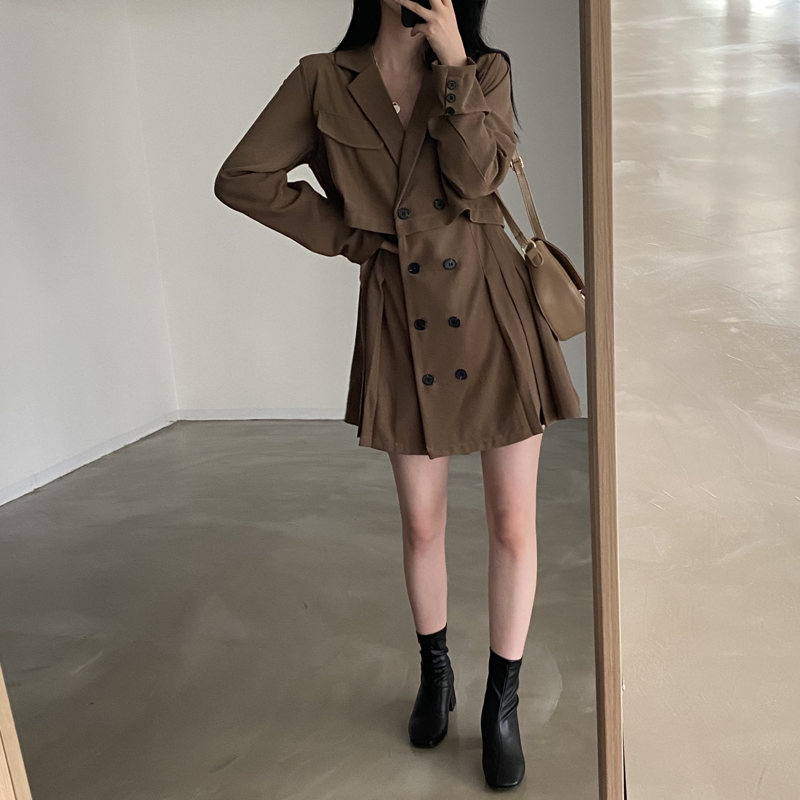 High Quality Suit Collar Slim Dress