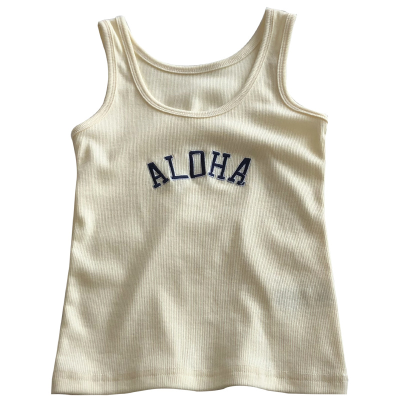 Thread Design Embroidered Inner Slim Summer Top