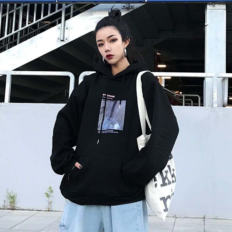 Title 16, Hooded Sweater Women Long-Sleeved Harajuku Styl...