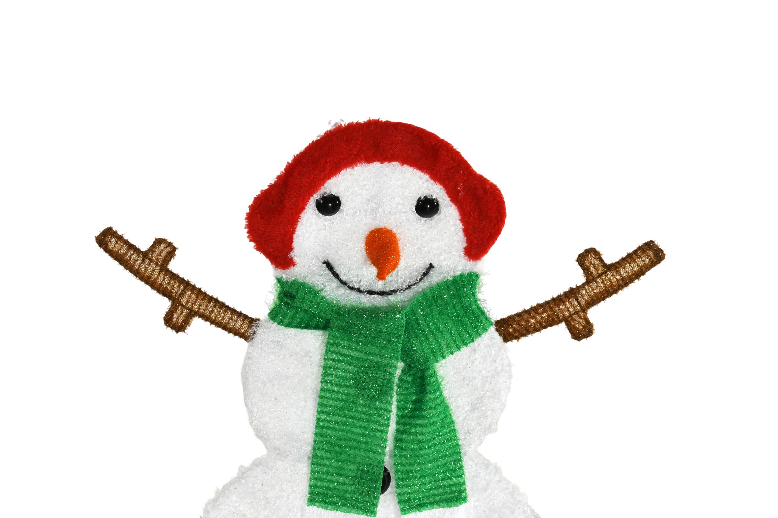 Lighted Christmas Snowman Holiday Decoration – Warm LED Festive Atmosphere Lights for Indoor and Outdoor Yard Display