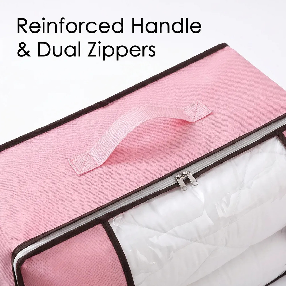 6 Pack 90L Storage Bags Zipped For Clothes, Bedding, Toys, Packing Moving Boxes — image 7