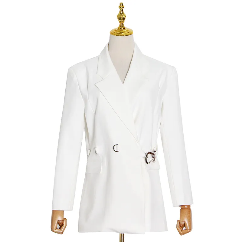 Niche Design Coat Fashion Suit Collar - White