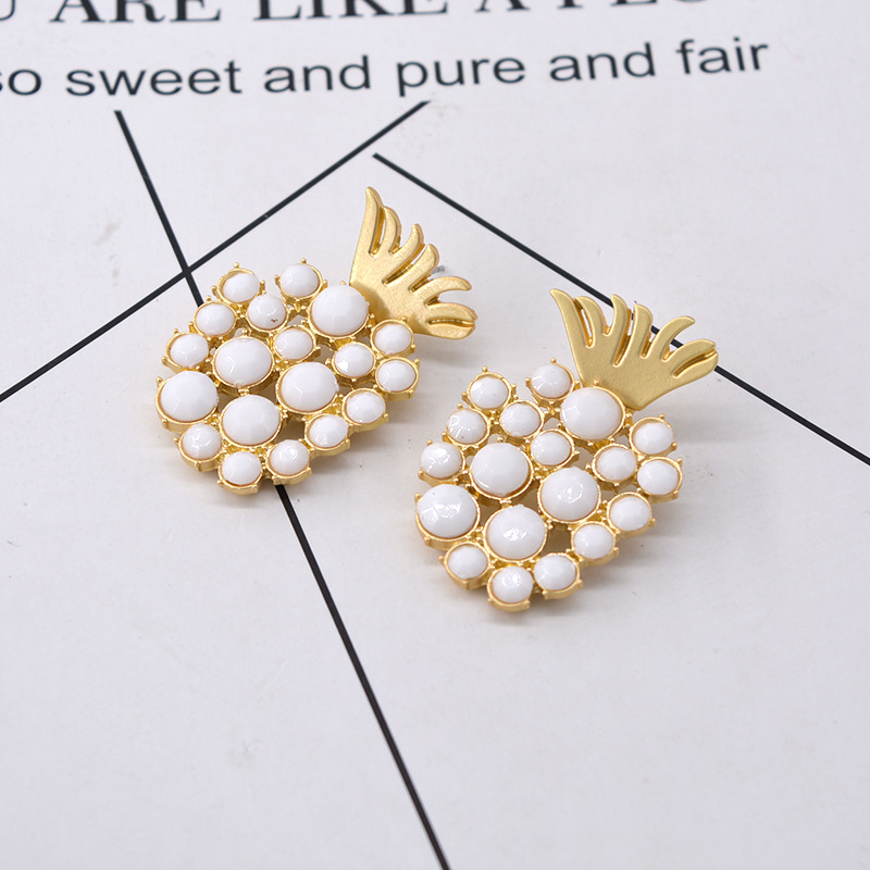 Baroque Pineapple Diamonds Jane Yue Fashion Earrings Earrings