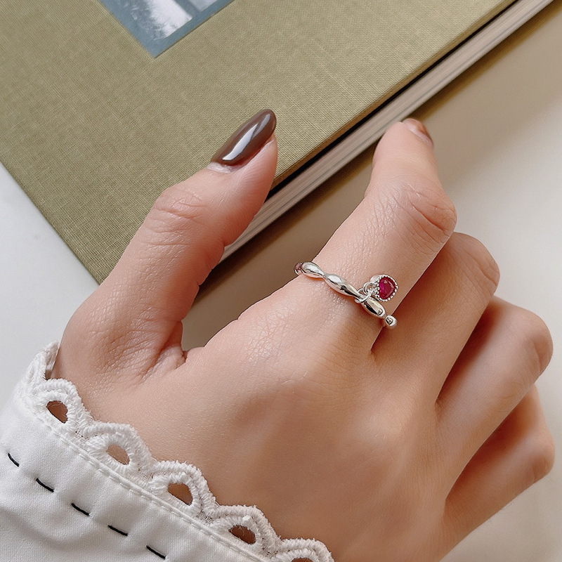 Olive Beads Oval Beads Wave Frosty Wind Rose Love Heart Ring