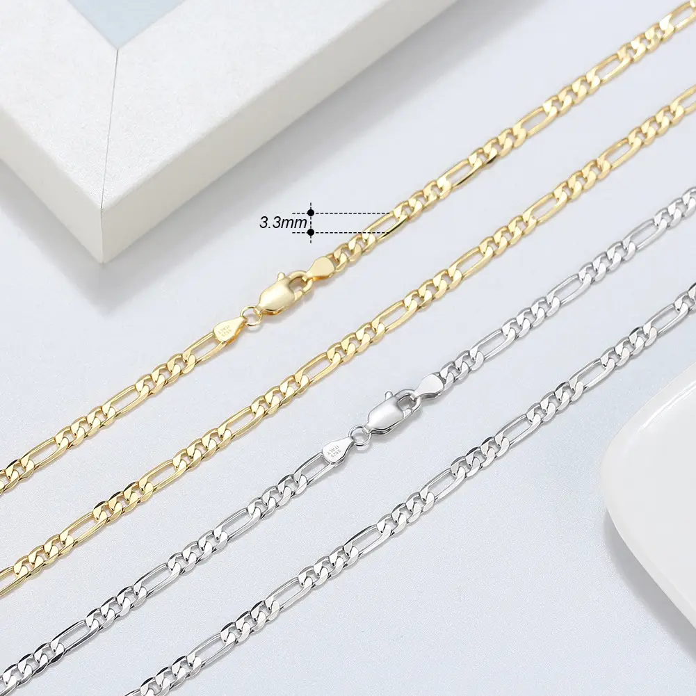 Sterling Silver Figaro Chain Necklace