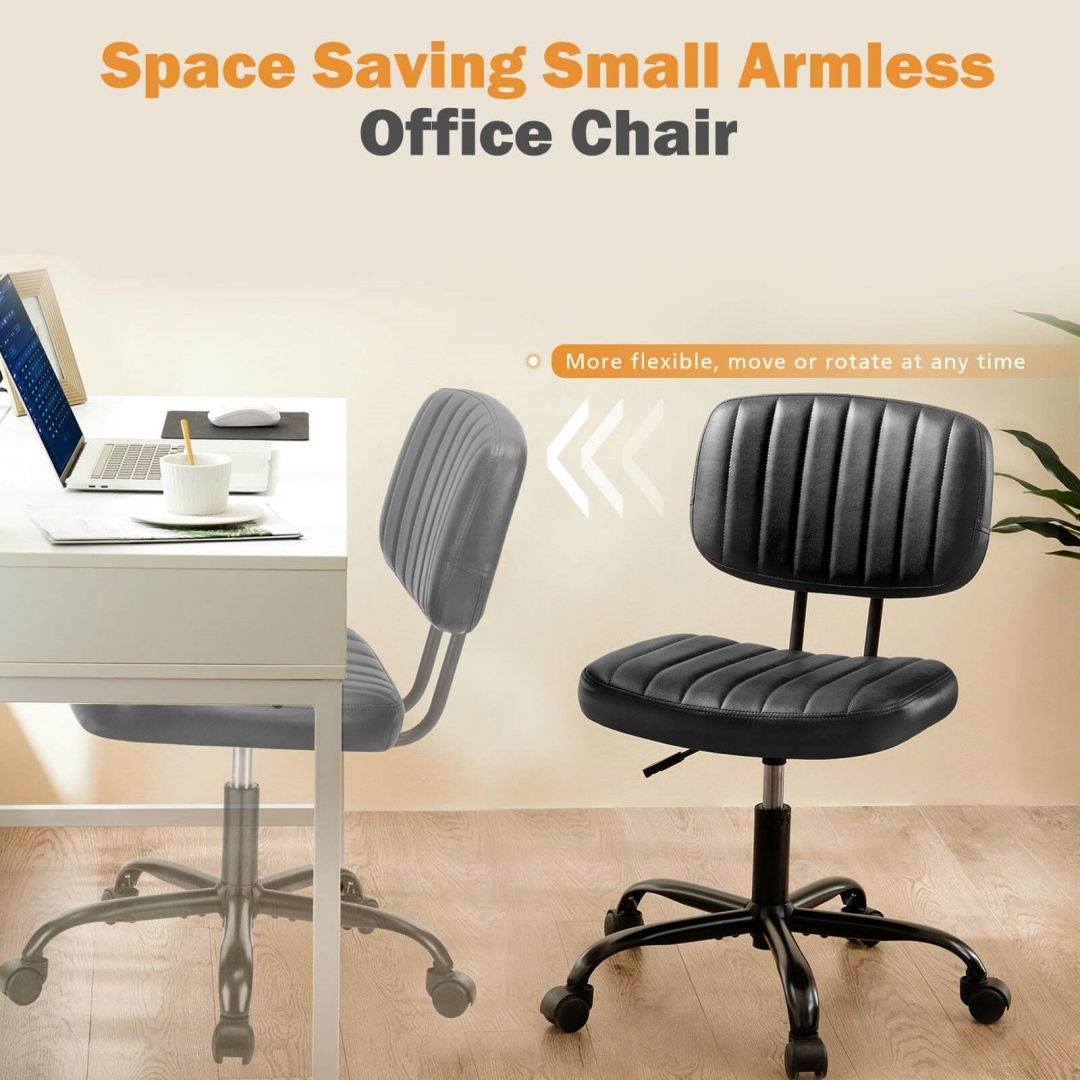 Adjustable Height 360degrees Rolling Swivel Computer Task Chair Without Arm image 36