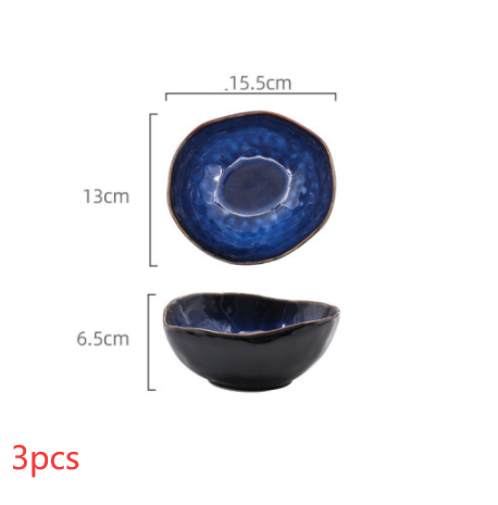European style ceramic deep bowl irregular bowl