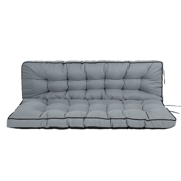 Outdoor Swing Cushions 70 Inch,Waterproof 4in Thick Porch Swing Cushion Replacement With Backrest And Ties,Comfortable 2-3 Seat Pation Swing Pad For Backyard,Garden,Lawn,Outdoor Furniture Light Grey — foto 7