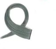Gradient Female Long Curly Hair Wig Patch Smoke Grey Green - Shop at LoveMi