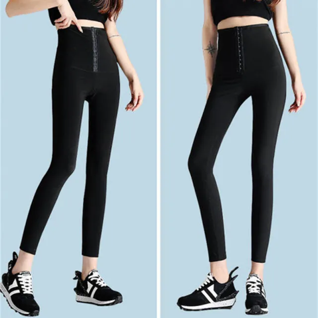 Breasted Waist Black Leggings Women's Outer Wear Elastic Waist Tight Ant Waist Buckle - Shop at LoveMi