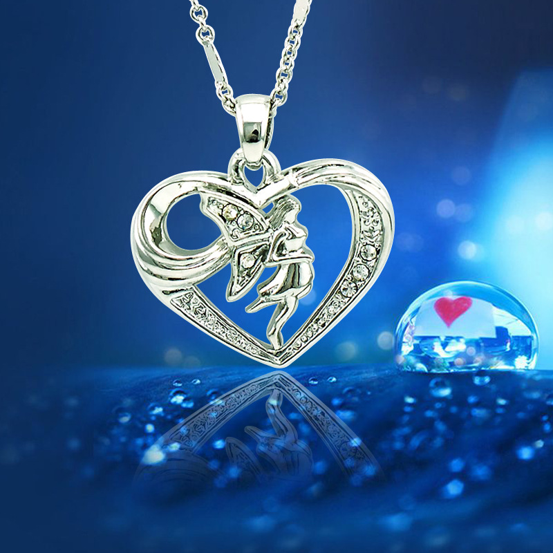Heart-shaped Dancing Girl With Clavicle Chain