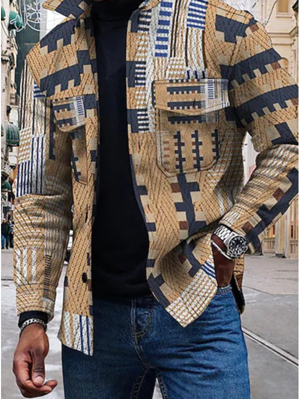 Diamond 3d Digital Printed Loose Jacket