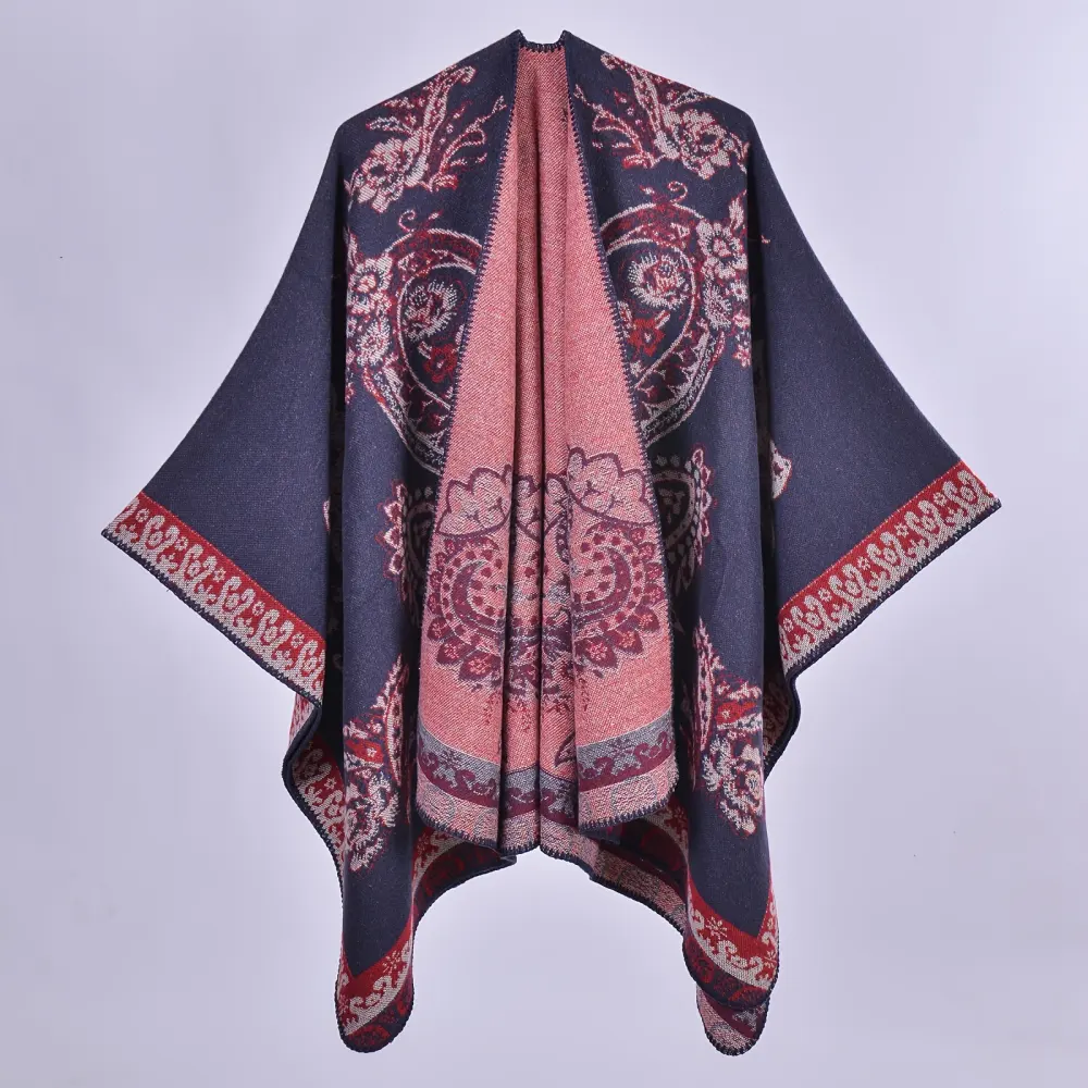 Women's Fashion Split Faux Cashmere Scarf Shawl