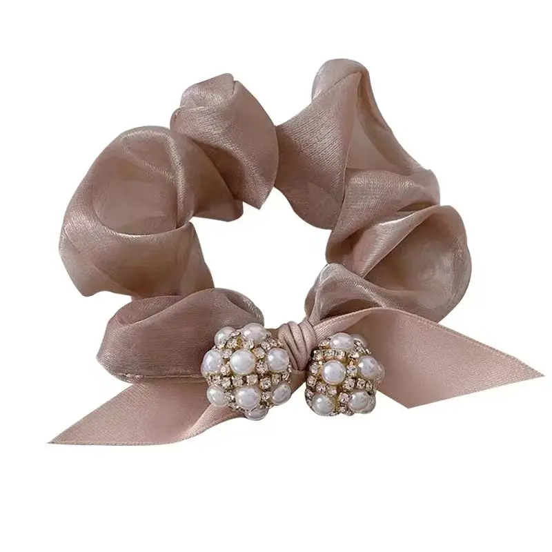 Beaded Rope Bowknot Rubber Band Large Intestine Ring