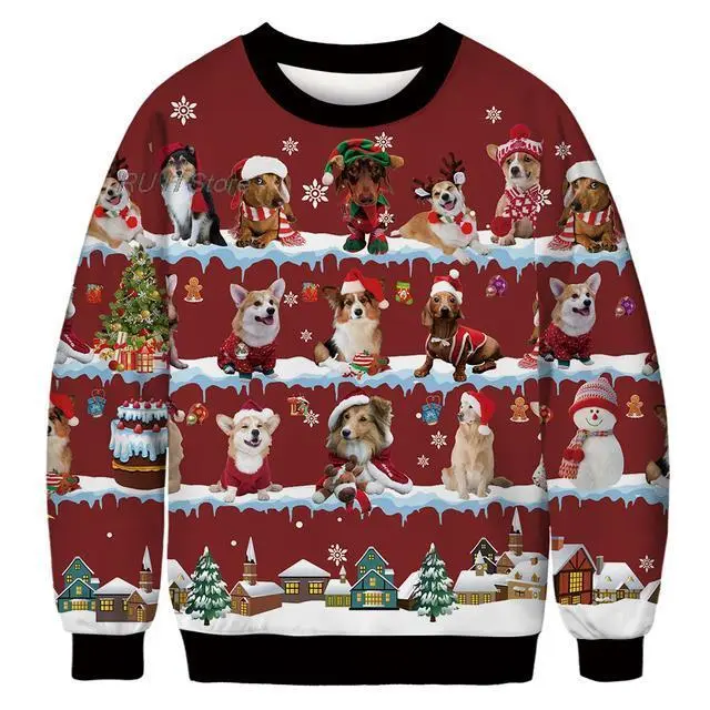 Ugly Christmas Sweater Santa Elf 18Sty - Shop at LoveMi