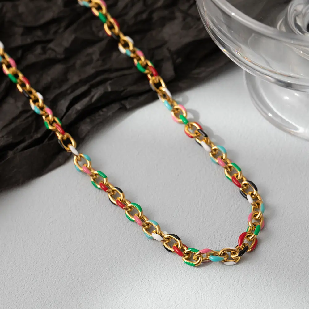 Colorful Titanium Steel Non Fading Necklace