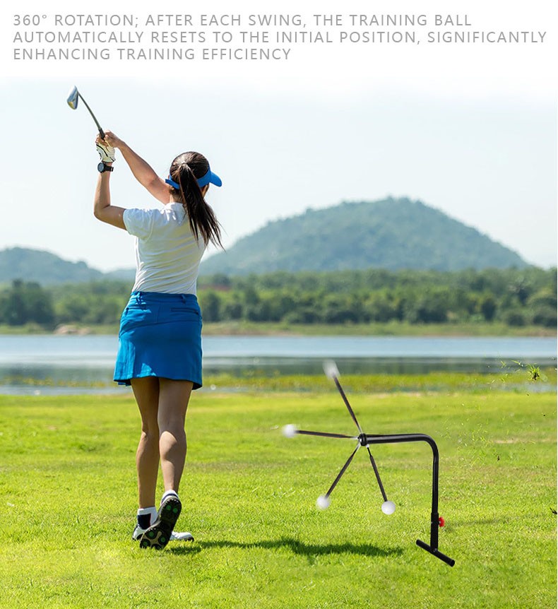 Golf Swing Trainer Aid Practice Groover Hitting Training Adjustable — image 7