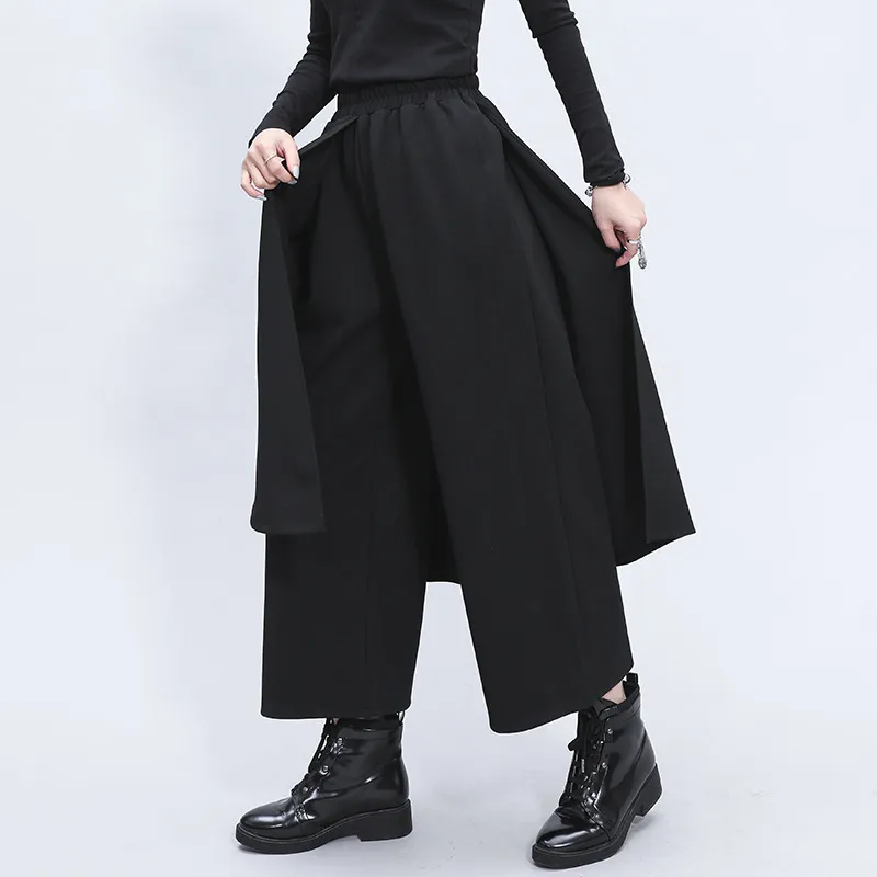 Fashion Straight Nine-point Pants For Women - Black