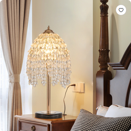 19 Inch Height Elegant Crystal Table Lamp Vintage Waterfall Design With Teardrop Grape Crystal Bead String Shades And Marble Textured Base For Living Room, Bedroom, Or Office Bulb Not Include