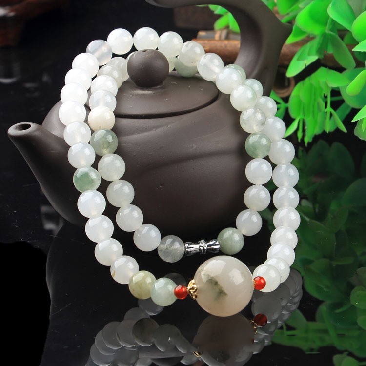 Title 8, Gold Silk Jade Tianshan Cui Bracelet Necklace F...