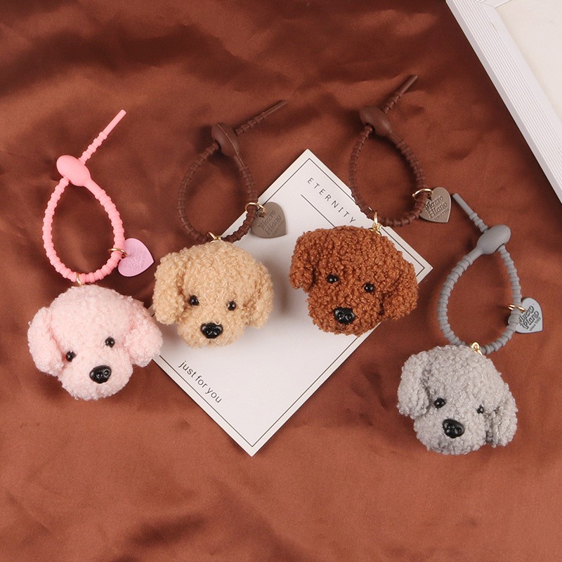CharmCute Teddy Dog Soft Rubber Keychain Pendant Creative