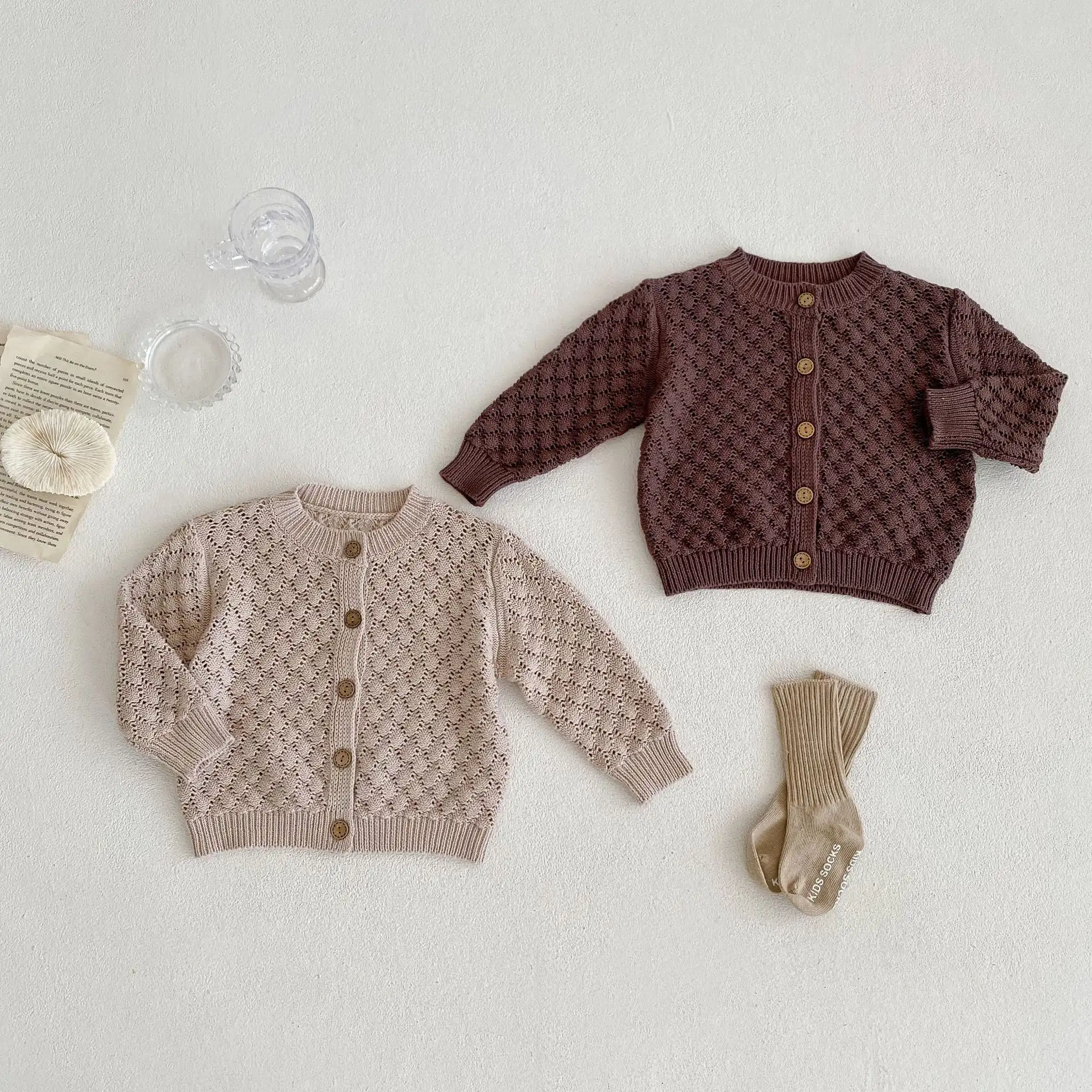 Children's Fashionable Knitted Cotton Coat