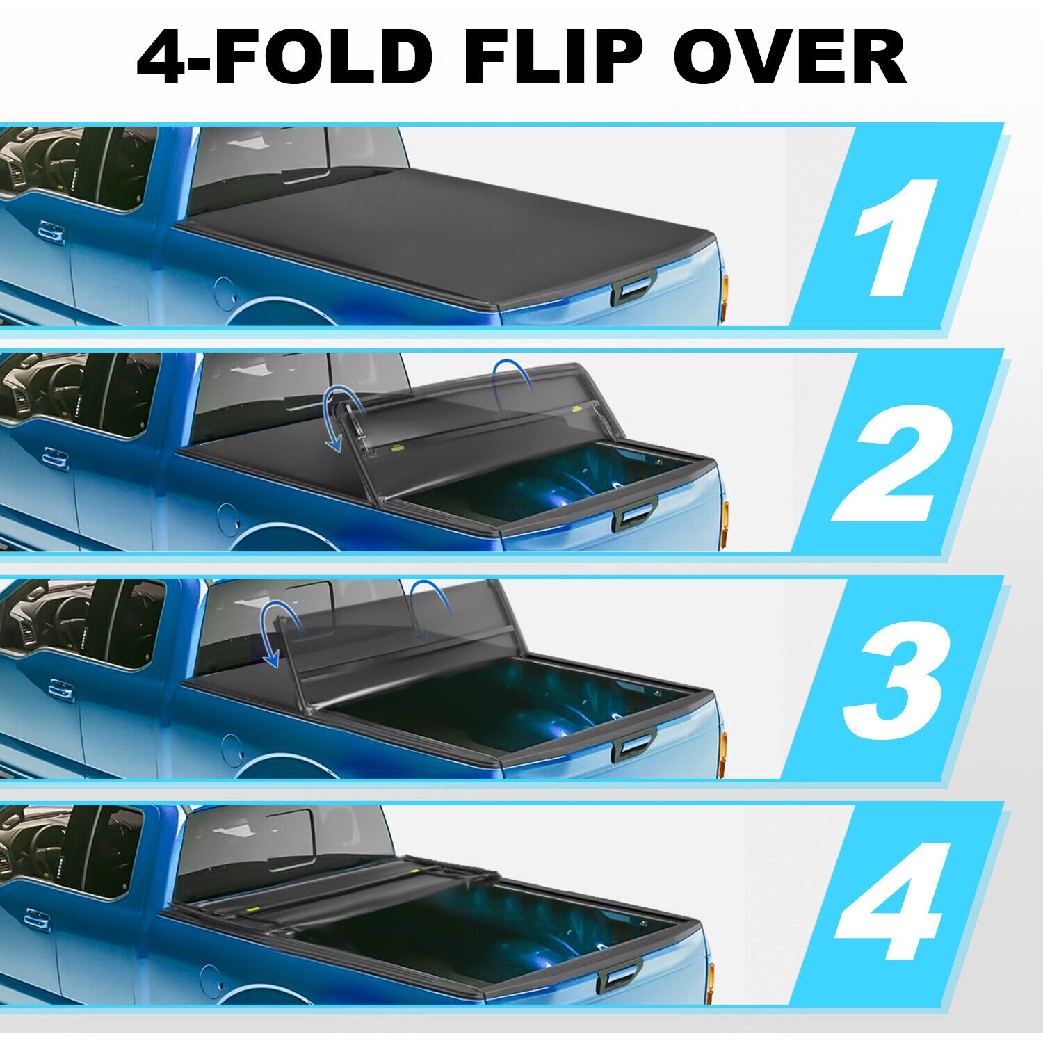Mankee tonneau cover latch and lock mechanism detail, 2014-2019 Sierra 1500